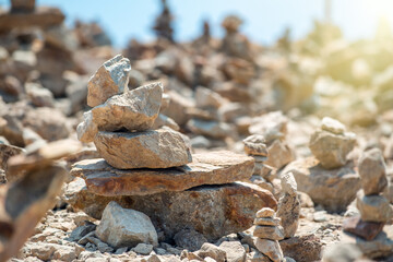 Stacked small rocks, Whistler Mountain, Canada