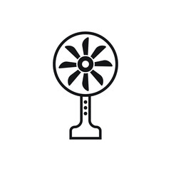 Obraz premium Electric fan icon isolated on white background. vector illustration