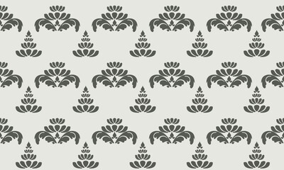 Floral pattern. Abstract leaflets. Elegant ornament on a beige background. Seamless Vector Illustration