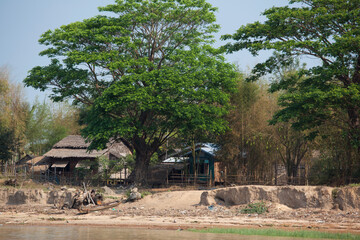 A traditional village hut near yangon,Myanmar.