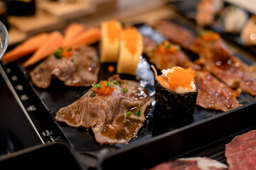 grilled meat on the grill