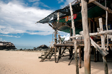 Obraz premium lifeguard hut on the beach