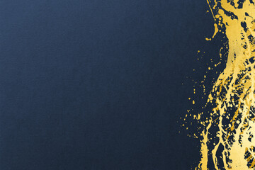 和紙背景テクスチャと金箔毛筆アート © azure