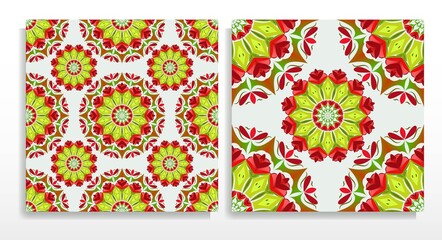 A seamless pattern of mandala art new