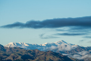 clouds over the mountains