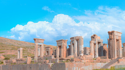 The palace of Xerxes at Persepolis - Persepolis, an ancient capital of Persian Empire
