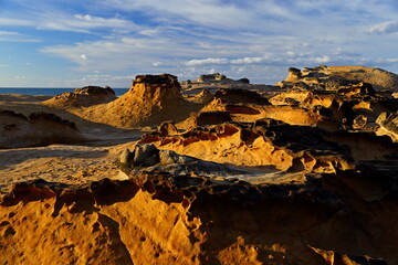 Natural rock formation at Yehliu Geopark, one of most famous wonders in Wanli, New Taipei City, Taiwan.