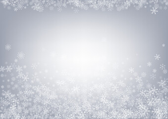 Gray Snowflake Vector Gray Background. Abstract 