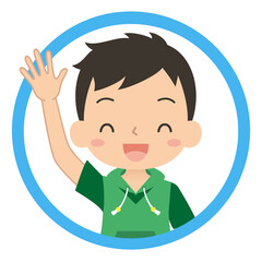 笑顔の男の子のアイコン セット 子ども イラスト Wall Mural Ykc 笑顔の男の子のアイコン セット 子ども イラスト Wall Mural Ykc