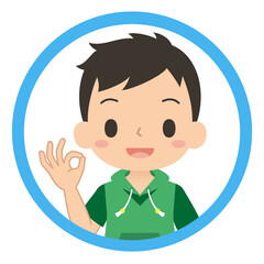 笑顔の男の子のアイコン セット 子ども イラスト Wall Mural Ykc 笑顔の男の子のアイコン セット 子ども イラスト Wall Mural Ykc
