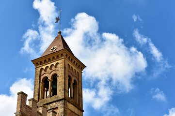church tower in the sky