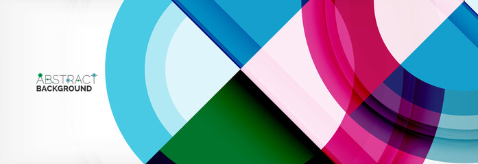 Obraz premium Round shapes, triangles and circles. Modern abstract background