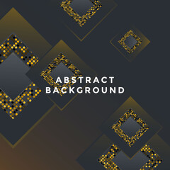 Modern cover design. Vector seasonal illustration. Abstract background with black geometric planes textured with golden patterns.