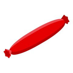 Farm sausage icon. Isometric of farm sausage vector icon for web design isolated on white background