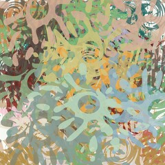 Texture of strokes of colored paint, blurred spots with brushes of different sizes and shapes. Stylized watercolor, oil grunge background