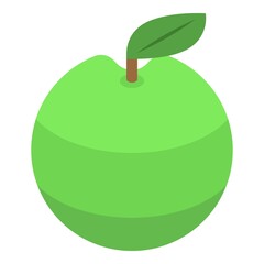 Farm green apple icon. Isometric of farm green apple vector icon for web design isolated on white background