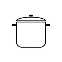 Steam Pot Icon Flat Graphic Design