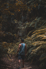 hiker in the mountains