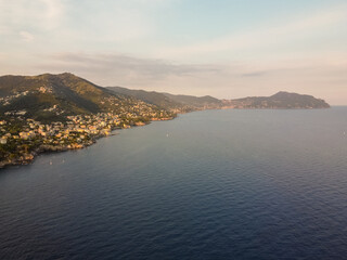 Obraz premium Genoa's riviera from above