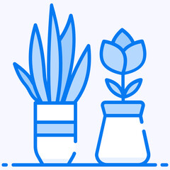 
Vector of potted plant, editable icon of flower plant 
