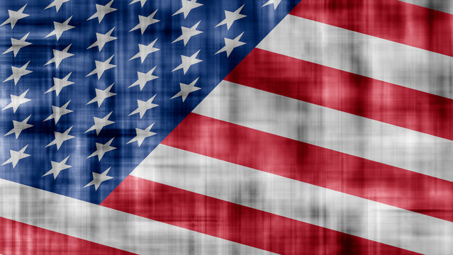 Weathered USA flag- Illustration image of American (USA) flag - 3D rendering