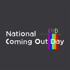 National Coming Out Day, lesbian, gay, transgender, bisexual. Holiday of love and tolerance. SGL, LGBT.