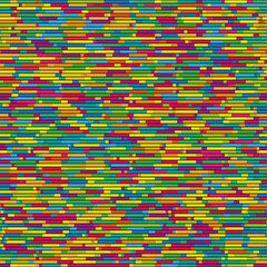 Glitch abstract background with distortion effect, random horizontal color lines. For design concepts, posters, wallpapers, presentations and prints.