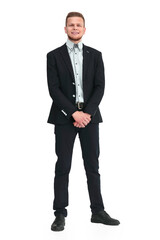 full-length. a young man in a business suit.