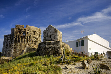 Sa Mesquida. Torre britanica de defensa costera (1802). Menorca. Islas Baleares.España.