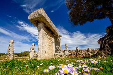 Santuario talayótico de Talatí de dalt, recinto de Taula. Migjorn.Menorca.Baleares.España. © Tolo