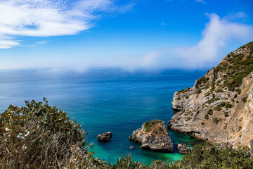 rocky coast of the sea