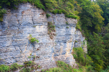 The rocks of the gorge. Sochi, Krasnodar territory.