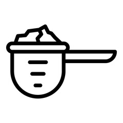 Softener detergent spoon icon. Outline softener detergent spoon vector icon for web design isolated on white background