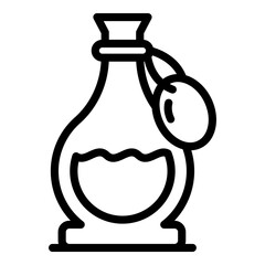 Essential oils bottle icon. Outline essential oils bottle vector icon for web design isolated on white background