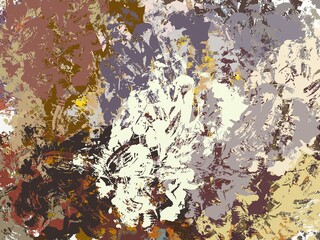 Texture of strokes of colored paint, blurred spots with brushes of different sizes and shapes. Stylized watercolor, oil grunge background