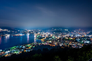 長崎県長崎市　鍋冠山から望む夜景