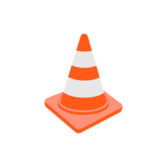 Traffic cone vector icon.