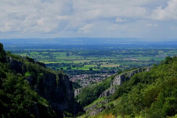 Fototapeta na wymiar view from the top of the Cheddar Gorge