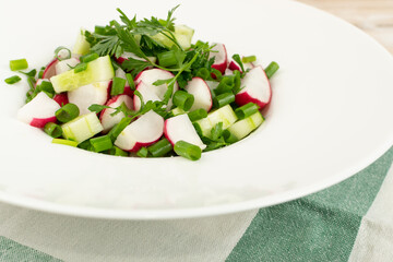 Spring Radish Salad with Cucumber or Simple Rustic Salat