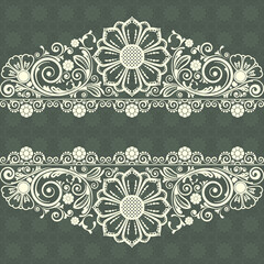 abstract floral ornament with decorative flowers for design