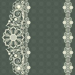 abstract floral ornament with decorative flowers for design