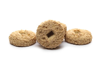 Tea biscuits, cookies isolated on white background