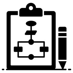 
Flowchart icon, algorithm concept vector design 
