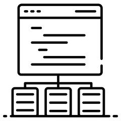 
Data flow icon design, vector of sitemap in modern style 
