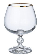 New empty whisky glass isolated on white