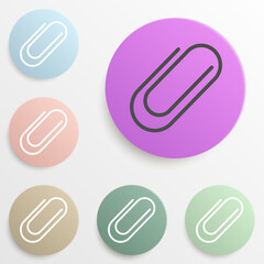 clip badge color set. Simple glyph, flat vector of web icons for ui and ux, website or mobile application