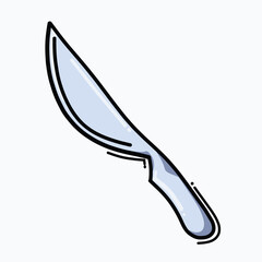 Scalpel doodle color vector icon. Drawing sketch illustration hand drawn line eps10