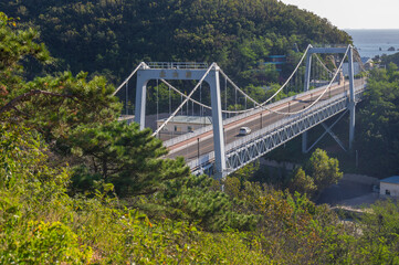 The scenery of Dalian Golden Stone National Geopark and Coastal Road in late Summer
