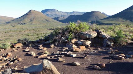 Semi Desert Mountain Scenery, Karoo NP, South Africa