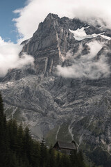 Mountain with clouds 